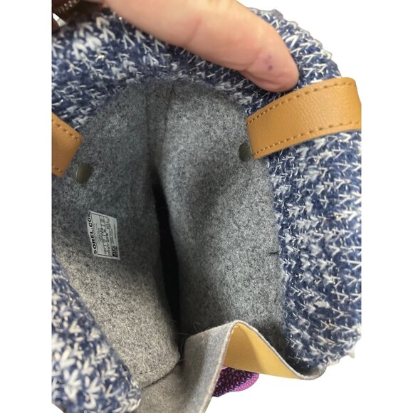 Sorel Joan of Arc Womans Tan Black Knit mid calf boots Sz 7 SKU 9565 - Picture 13 of 16